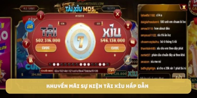 Khuyến mãi sự kiện tài xỉu hấp dẫn